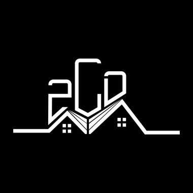 ZLD Real State logo tasarımı, ZLD basit ve modern logo. ZLD lüks alfabe tasarımı  