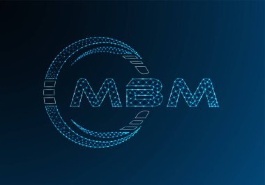 MBM düşük poli harfli logo vektör tasarımı. MBM düşük polyester logo tasarımı. Düşük polyester logo.