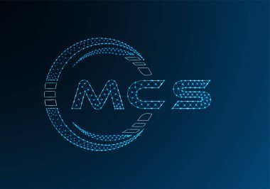 MCS düşük poli harfli logo vektör tasarımı. MCS düşük polyester logo tasarımı. Düşük polyester logo.