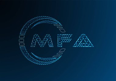 MFA düşük poli harfli logo vektör tasarımı. MFA düşük polyester logo tasarımı. Düşük polyester logo.