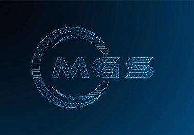 MGS düşük poli harfli logo vektör tasarımı. MGS düşük polyester logo tasarımı. Düşük polyester logo.