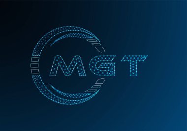 MGT düşük poli harfli logo vektör tasarımı. MGT düşük polyester logo tasarımı. Düşük polyester logo.