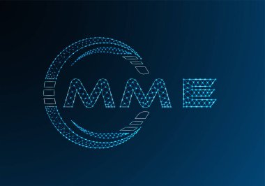 MME düşük poli harfli logo vektör tasarımı. MME düşük poli logo tasarımı. Düşük polyester logo.