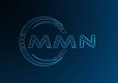 MMN düşük poli harfli logo vektör tasarımı. MMN düşük polyester logo tasarımı. Düşük polyester logo.