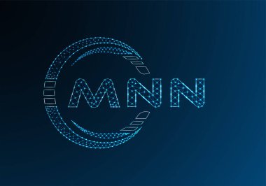 MNN düşük poli harfli logo vektör tasarımı. MNN düşük polyester logo tasarımı. Düşük polyester logo.