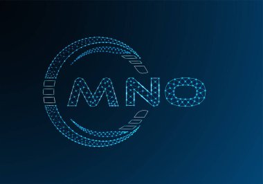 MNO düşük poli harfli logo vektör tasarımı. MNO düşük polyester logo tasarımı. Düşük polyester logo.