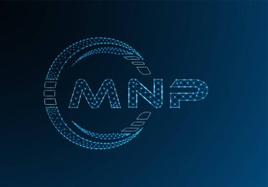 MNP düşük poli harfli logo vektör tasarımı. MNP düşük polyester logo tasarımı. Düşük polyester logo.