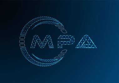MPA düşük poli harfli logo vektör tasarımı. MPA düşük poli logosu tasarımı. Düşük polyester logo.