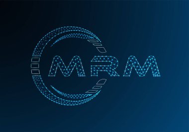 MRM düşük poli harfli logo vektör tasarımı. MRM düşük polyester logo tasarımı. Düşük polyester logo.