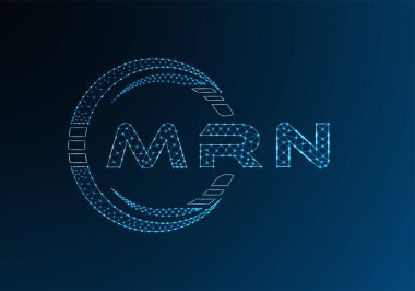 MRN düşük poli harfli logo vektör tasarımı. MRN düşük polyester logo tasarımı. Düşük polyester logo.