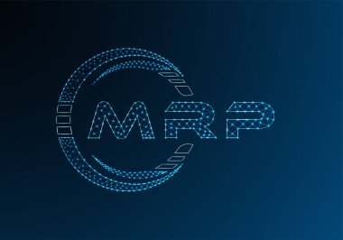 MRP düşük poli harfli logo vektör tasarımı. MRP düşük polyester logo tasarımı. Düşük polyester logo.