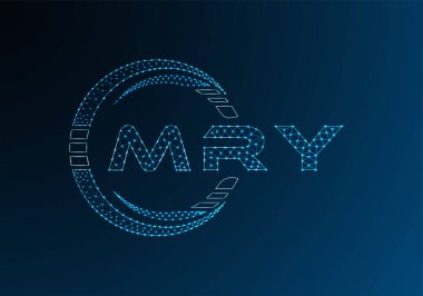 MRY düşük poli harfli logo vektör tasarımı. MRY düşük polyester logo tasarımı. Düşük polyester logo.