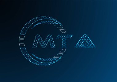 MTA düşük poli harfli logo vektör tasarımı. MTA düşük polyester logo tasarımı. Düşük polyester logo.