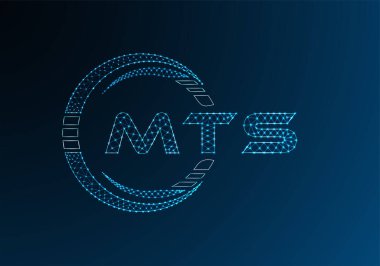 MTS düşük poli harfli logo vektör tasarımı. MTS düşük polyester logo tasarımı. Düşük polyester logo.