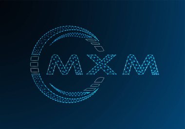 MXM düşük poli harfli logo vektör tasarımı. MXM düşük polyester logo tasarımı. Düşük polyester logo.