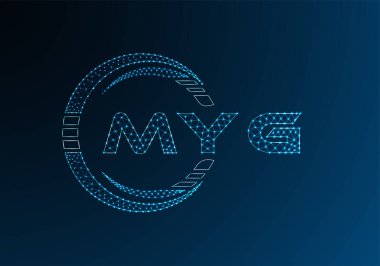 MYG düşük poli harfli logo vektör tasarımı. MYG düşük polyester logo tasarımı. Düşük polyester logo.