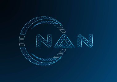 NAN düşük poli harfli logo vektör tasarımı. NAN düşük polyester logo tasarımı. Düşük polyester logo.