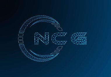 NCG düşük poli harfli logo vektör tasarımı. NCG düşük polyester logo tasarımı. Düşük polyester logo.