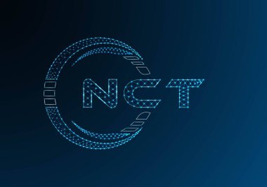 NCT düşük poli harfli logo vektör tasarımı. NCT düşük polyester logo tasarımı. Düşük polyester logo.