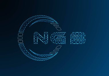 NGB düşük poli harfli logo vektör tasarımı. NGB düşük polyester logo tasarımı. Düşük polyester logo.