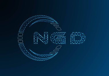 NGD düşük poli harfli logo vektör tasarımı. NGD düşük poli logo tasarımı. Düşük polyester logo.