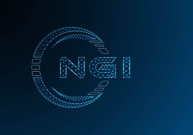 NGI düşük poli harfli logo vektör tasarımı. NGI düşük polyester logo tasarımı. Düşük polyester logo.
