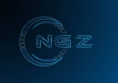 NGZ düşük poli harfli logo vektör tasarımı. NGZ düşük polyester logo tasarımı. Düşük polyester logo.