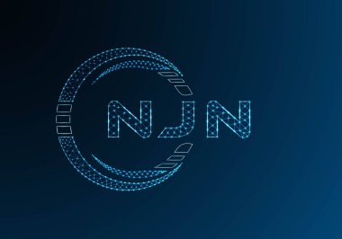 NJN düşük poli harfli logo vektör tasarımı. NJN düşük poli logo tasarımı. Düşük polyester logo.