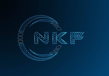 NKF düşük poli harfli logo vektör tasarımı. NKF düşük poli logo tasarımı. Düşük polyester logo.