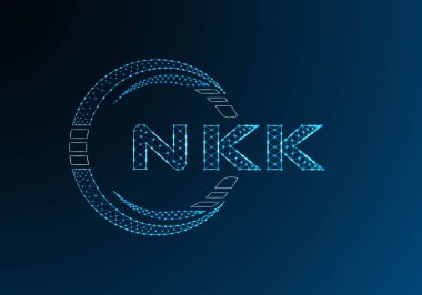 NKK düşük poli harfli logo vektör tasarımı. NKK düşük polyester logo tasarımı. Düşük polyester logo.
