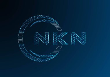 NKN düşük poli harfli logo vektör tasarımı. NKN alt poli logo tasarımı. Düşük polyester logo.