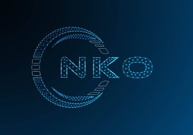 NKO düşük poli harfli logo vektör tasarımı. NKO düşük polyester logo tasarımı. Düşük polyester logo.