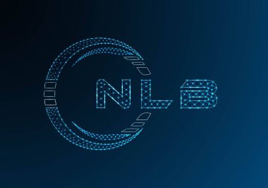 NLB düşük poli harfli logo vektör tasarımı. NLB düşük polyester logo tasarımı. Düşük polyester logo.