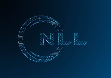 NLL düşük poli harfli logo vektör tasarımı. NLL düşük poli logo tasarımı. Düşük polyester logo.