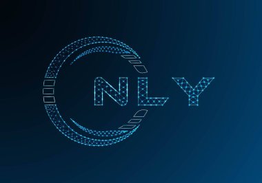 NLY düşük poli harfli logo vektör tasarımı. NLY düşük poli logo tasarımı. Düşük polyester logo.