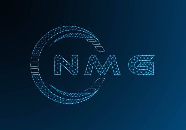 NMG düşük poli harfli logo vektör tasarımı. NMG düşük poli logo tasarımı. Düşük polyester logo.