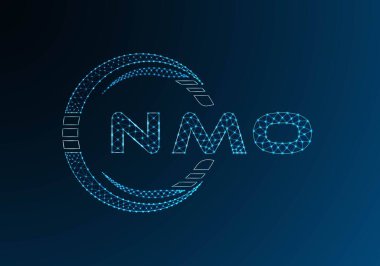 NMO düşük poli harfli logo vektör tasarımı. NMO düşük polyester logo tasarımı. Düşük polyester logo.