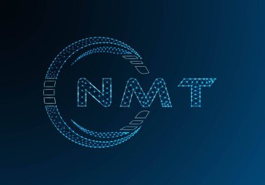 NMT düşük poli harfli logo vektör tasarımı. NMT düşük polyester logo tasarımı. Düşük polyester logo.