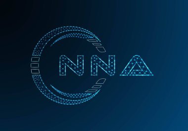 NNA düşük poli harfli logo vektör tasarımı. NNA düşük poli logo tasarımı. Düşük polyester logo.