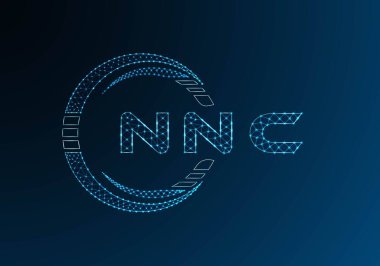 NNC düşük poli harfli logo vektör tasarımı. NNC düşük polyester logo tasarımı. Düşük polyester logo.