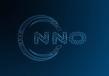 NNO düşük poli harfli logo vektör tasarımı. NNO düşük poli logo tasarımı. Düşük polyester logo.