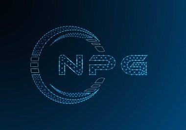 NPG düşük poli harfli logo vektör tasarımı. NPG düşük poli logo tasarımı. Düşük polyester logo.