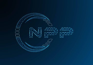 NPP düşük poli harfli logo vektör tasarımı. NPP düşük polyester logo tasarımı. Düşük polyester logo.