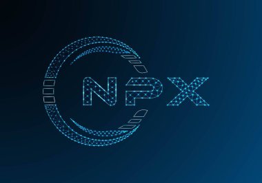 NPX düşük poli harfli logo vektör tasarımı. NPX düşük poli logo tasarımı. Düşük polyester logo.