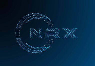 NRX düşük poli harfli logo vektör tasarımı. NRX düşük poli logo tasarımı. Düşük polyester logo.