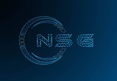 NSG düşük poli harfli logo vektör tasarımı. NSG düşük polyester logo tasarımı. Düşük polyester logo.