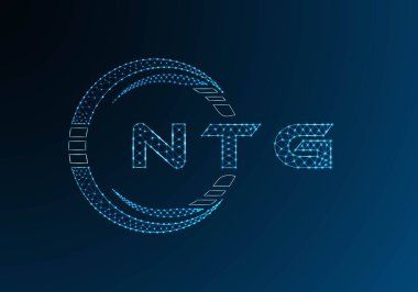 NTG düşük poli harfli logo vektör tasarımı. NTG düşük polyester logo tasarımı. Düşük polyester logo.