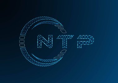 NTP düşük poli harfli logo vektör tasarımı. NTP düşük polyester logo tasarımı. Düşük polyester logo.