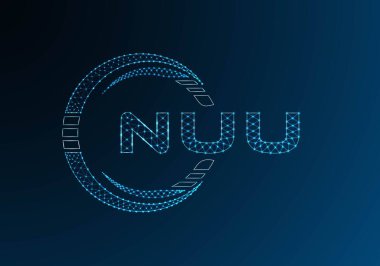 NUU düşük poli harfli logo vektör tasarımı. NUU düşük poli logo tasarımı. Düşük polyester logo.