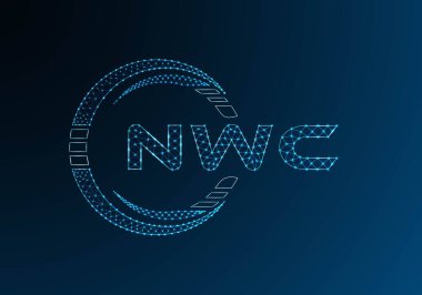 NWC düşük poli harfli logo vektör tasarımı. NWC düşük polyester logo tasarımı. Düşük polyester logo.